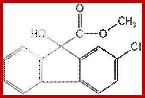 Structural formula of chlorflurenol-methyl